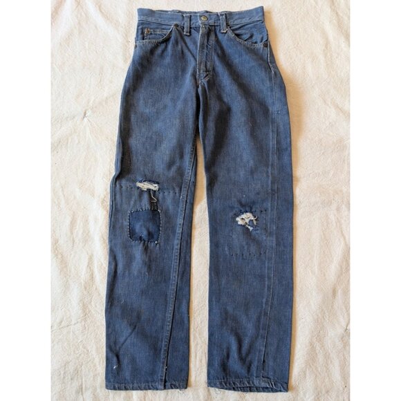 JCPenney Foremost Dark Selvedge Denim Vintage 50s 60s Youth Size 24x27 - Picture 1 of 9